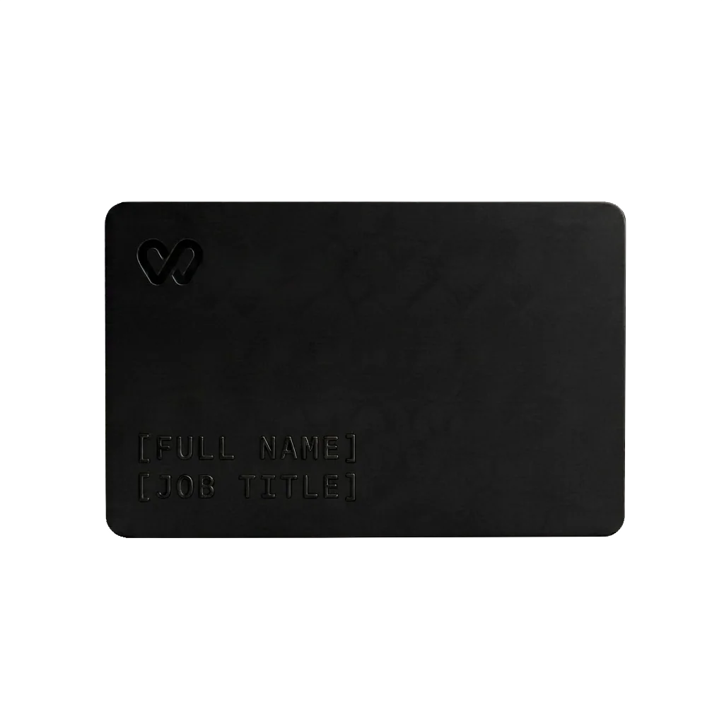 WSAL Prestige — embossed all-black metal card